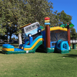 JCX CFD32BC WEB 1737322499 Beach Camper Bounce House with Dual Lane Slide (Wet or Dry)