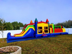 Magic20Castle20and20Slide20with2025ft20Obstacle20Course20 1 Magic Castle and Slide w/ 25ft Obstacle Course (Wet or Dry)