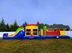 Magic20Castle20and20Slide20with2025ft20Obstacle20Course20 3 Magic Castle and Slide w/ 25ft Obstacle Course (Wet or Dry)