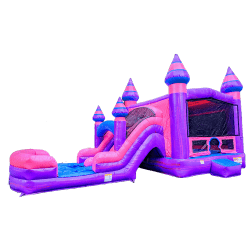 Cotton Candy Bounce House with Dual Lane Slide (Wet or Dry)