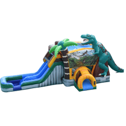 Dinosaur Bounce House with Dual Lane Slide (Wet or Dry)