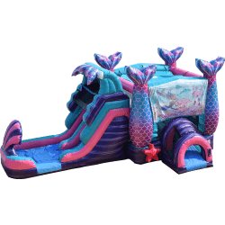 Mermaid Bounce House with Dual Lane Slide (Wet or Dry)