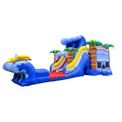 Surfs Up Bounce House with Dual Lane Slide (Wet or Dry)