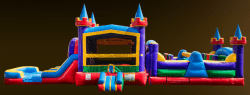 Rainbow Bounce House /Slide with Obstacle Course
