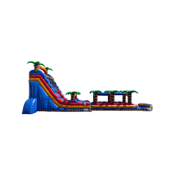 WS1655 2420Tropical20Inferno20DL20SP2020Slip2020Slide HR 5 24ft Tsunami Dual Lane Slide w/ 35ft Tropical Slip and Slide (Wet Only)