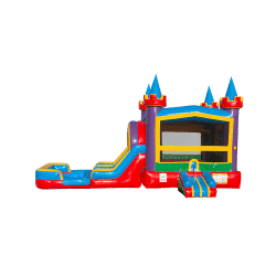Rainbow Bounce House with Dual Lane Slide (Wet or Dry)