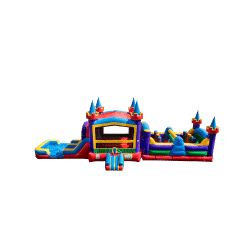 OC45SP01 4520Luck20Module20Obstacle20Course HR 02 1791340942 Rainbow Bounce and Slide w/ 25ft Royal Obstacle Course (Wet or Dry)