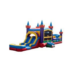 OC45SP01 4520Luck20Module20Obstacle20Course HR 03 1791340942 Rainbow Bounce and Slide w/ 25ft Royal Obstacle Course (Wet or Dry)