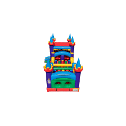 OC45SP01 4520Luck20Module20Obstacle20Course HR 04 1791340942 Rainbow Bounce and Slide w/ 25ft Royal Obstacle Course (Wet or Dry)